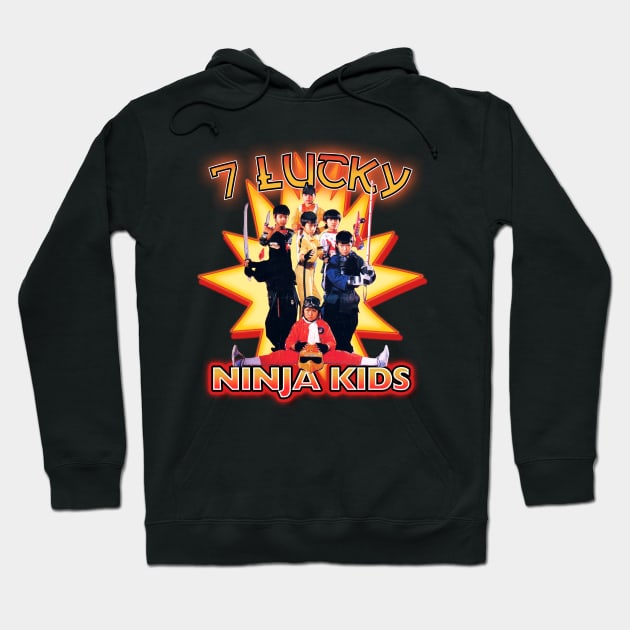 7 Lucky Ninja Kids Hoodie by deemoogs